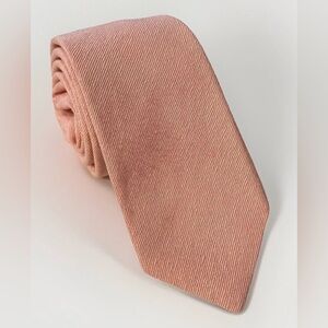 Lanvin Paris Silk Tie Solid Pink Coarse Wedding Preppy Collegiate Necktie Luxury